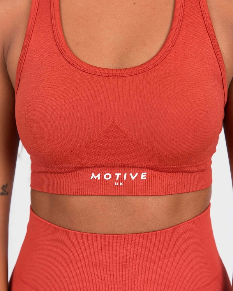 Rust Color Sports Bra Seamless Sports Bra - Rust – Motive UK