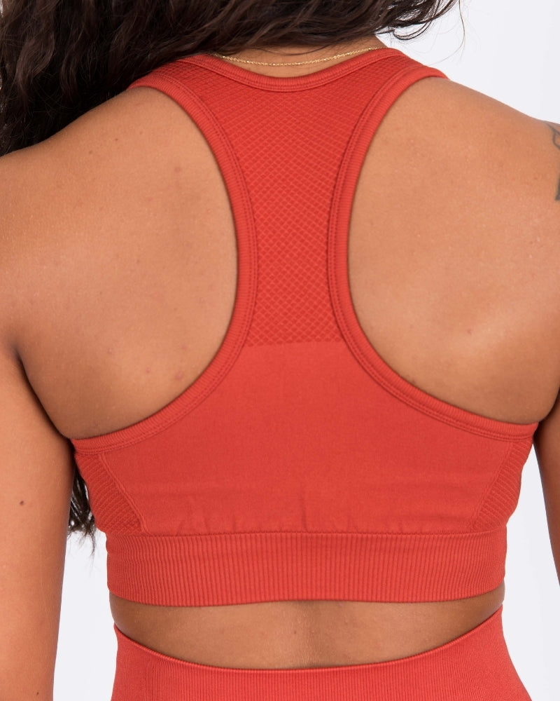 Rust Color Sports Bra Seamless Sports Bra - Rust – Motive UK
